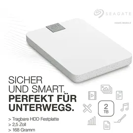 Seagate Ultra Touch HDD 2 TB USB 3.0 Cloud White STMA2000400