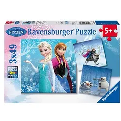 Ravensburger Disney Frozen Abenteuer im Winterland Puzzle 3x 49 Teile 4005556092642 Ravensburger