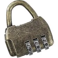 Vintage-zahlenschloss – 3-stellig – 4,3 X 3,5 X 1,2 Cm – Gold