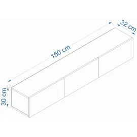 Skye Decor West - White TV-Schränke 150 x 30 x 32 cm Weiß Holz