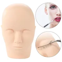 Puppenkopf Mit Wimpern Salmue Übungskopf-Training, Veredelung, Wimpern, Mannequin, Schönheitsmodell, Baby, Gesicht, Kopf, Lippen, Wimpern, Make-Up, Massage, Praxis, Training Wimper