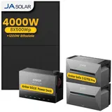 Anker Balkonkraftwerk 4000W Anker SOLIX Solarbank Power Dock mit Solarbank 3 Pro Speicher, (Power Dock und 8x JASolar 500Wp Solarmodule im Lieferumfang enthalten), Speicher mit integriertem Wechselrichter, All-in-One 2,68kWh Akku