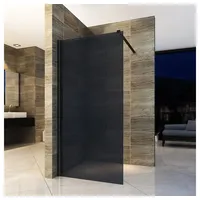 Aloni Eco Walk- In Duschwand aus Rauchglas Schwarz 1400x2000mm