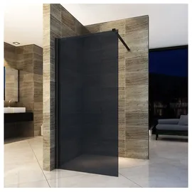 Aloni Eco Walk- In Duschwand aus Rauchglas Schwarz 1400x2000mm