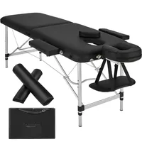 Tectake tectake® 2 Zonen Massageliege-Set, Breite 61 cm, Polsterung 4 cm, mit Aluminiumgestell, 210 x 95 x 89 cm