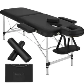 Tectake tectake® 2 Zonen Massageliege-Set, Breite 61 cm, Polsterung 4 cm, mit Aluminiumgestell, 210 x 95 x 89 cm
