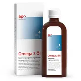 apodiscounter Omega 3 Lebertran Fisch Öl (200 ml) - natürlicher Zitrus-Geschmack - mit EPA, DHA, Vitamin A, D, E für Gehirn & Herz - Omega-3-Fettsäuren - Rein & Natürlich