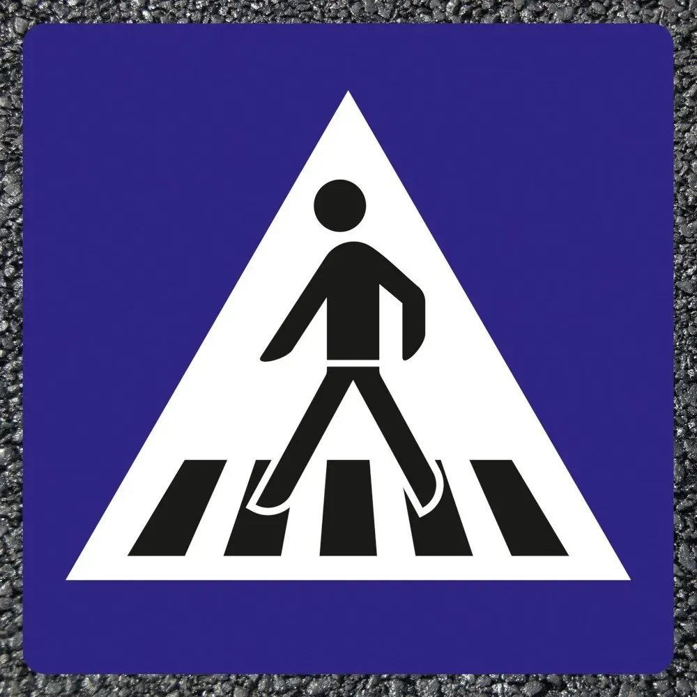 BORNIT Verkehrszeichen VZ 350 Fußgängerüberweg - 2000x4000mm