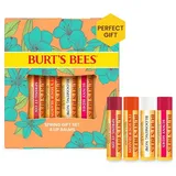 Burt's Bees Lippenbalsam-Geschenkset, 4 Lippenbalsam, Granatapfel, Kokosnuss und Birne, Süße Mandarine, Frisch gepflückt, 4 x 4,25 g