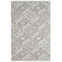 Carpet City Kurzflor-Teppich, Beige, Grün, Textil, Rauten, Rechteckig, 120x170