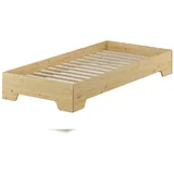 Erst-Holz Robustes Bettgestell 80 x 190 cm braun