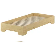 Erst-Holz Robustes Bettgestell 80 x 190 cm braun