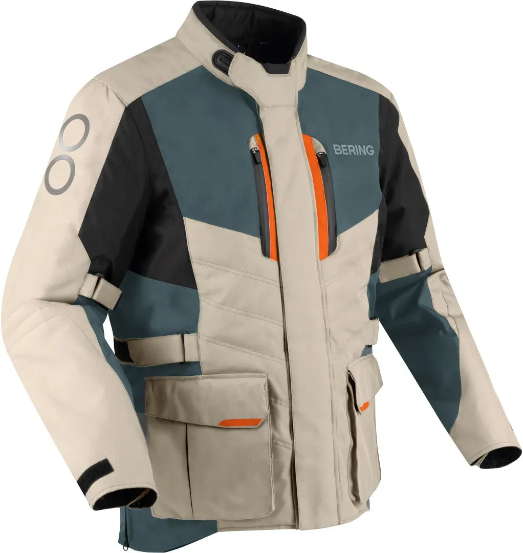 Bering Siberia wasserdichte Motorrad Textiljacke, beige, Größe S für Männer
