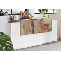 INOSIGN Sideboard »Coro, Kommode, Schrank, Kredenz, grifflos mit Einlegeböden«, 4 Türen, Doppeltiefe, B/T/H 160x86x45cm, weiß