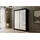 altdecor Schiebetürenschrank PEKA 120 x 215 x 61 cm Schwarz/Weiß