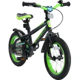 Bikestar Kinderfahrrad 14 Zoll RH 20 cm grün/schwarz