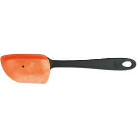 Fiskars Teigschaber für Temperaturen bis 180 °C, Essential, Kunststoff/Silikon, Länge 25 cm, Schwarz/Orange, 1065591