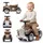 SUN BABY Rutschauto ab 1 Jahr Retro Classic, Rutschauto Indoor, Auto Kinder, Baby Auto, Gehhilfe mit Horn (Braun)