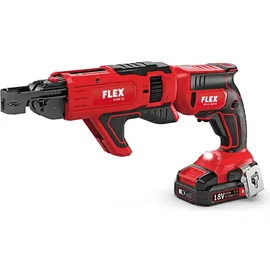 Flex DW 45 18.0-EC M inkl. 2 x 2,5 Ah + Ladegerät + Magazin