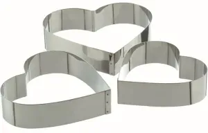 SCHNEIDER Tortenring, Herz, Backring aus Edelstahl, Materialstärke: 1,2, 220 mm, Höhe: 50 mm