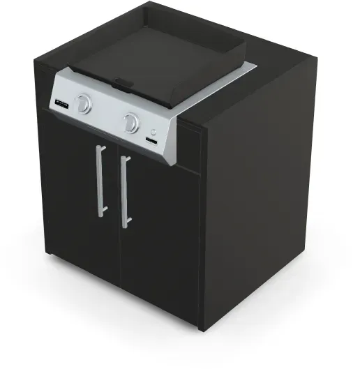 Brabura KC 80 Plancha Körper - Nero Zimbabwe / Anthrazit / Silberner Griff