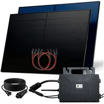 sunniva Balkonkraftwerk Full Black Bifazial 1000 W inkl. 2 x 500 W N-Typ Glas-Glas Bifacial Module