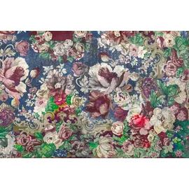 Living Walls Florale Mustertapete Blumentapete Vintage Vlies 2 cm x 10 m 1 St blau