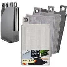 Moritz&Moritz Moritz & Moritz Schneidebrett-Set Kunststoff 4 Stück 20,5 x 14,5 cm Grau