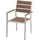 Beliani Vernio Gartenstuhl 54 x 54 x 88 cm hellbraun 6 St.
