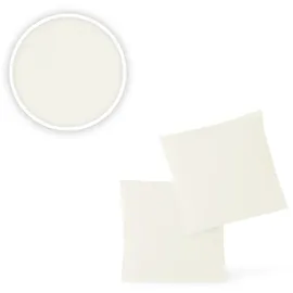 EXKLUSIV HEIMTEXTIL Jersey Kissenbezug Hülle 2 Sparpack Set mit Reißverschluss hochwertige Qualität 80 x 80 cm natur