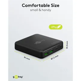 goobay Multiport 4-fach Tischladegerät (65 W) schwarz
