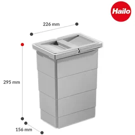 kuechenkonsum Einbaumülleimer 8 l Hellgrau