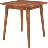 Esszimmertisch WL5.571 Sheesham 80x78x80 cm Massivholz Tisch, Designer Küchentisch Holz, Massivher Holztisch Rustikal, Speisetisch Massives Echt-H...