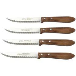 San Ignacio - Set mit 4 Steakmessern aus Eisen + Durofol-Pressholz