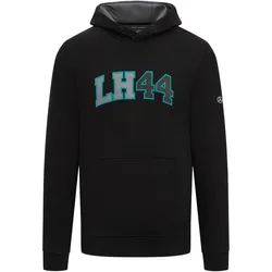 Mercedes-Benz AMG Petronas Lewis Hamilton Herren Hoodie Baumwoll-Pullover Kapuzen-Pullover Sweater 701222302 001 Schwarz - XXS