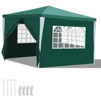 Garten Pavillon mit Seitenteilen zwei Türen wasserdichtes Zelt mit Spiralschläuchen