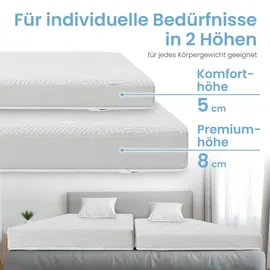 eloneo Gel Topper Matratzenauflage 120 x 200 cm weiß