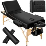 Tectake tectake® 3 Zonen Massageliege-Set, Somwang mit Holzgestell, 218 x 102 x 90 cm