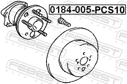 FEBEST Radbolzen 0184005pcs10 für TOYOTA DAIHATSU