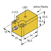 Turck Sensor nicht bündig NPN, Schließer NI10-Q25-AN6X