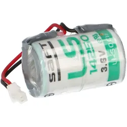 Saft Lithium 3,6V Batterie LS 14250 + JST-SHR-2P Pufferbatterie 10 Jahresbatterie