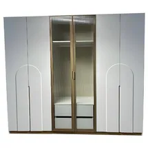 JVmoebel Kleiderschrank Grauer Designer 62 x 230 x 267 cm Grau
