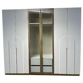 JVmoebel Kleiderschrank Grauer Designer 62 x 230 x 267 cm Grau