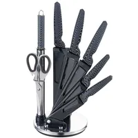 Michelino 8 teiliges Messer-Set mit Acryl Stand, carbon