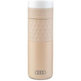Audi Collection Audi 3292400200 Trinkflasche Isolierflasche Trinkbecher Thermosflasche 500ml, beige, mit Audi Ringe Logo