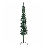 vidaXL Künstlicher Halb-Weihnachtsbaum mit Ständer Schlank Grün 150 cm