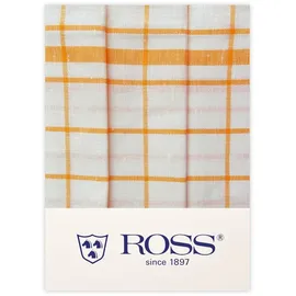 Ross 3er Pack Halbleinen-Geschirrtücher Karo 50x70 cm
