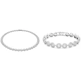 Swarovski Una Angelic Halskette & Armband, Rundschliff, Roségold plattiert