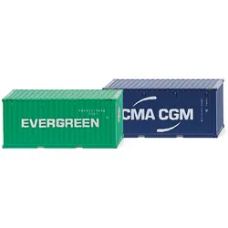 Wiking - Zubehörpackung 20'Container NG Evergreen CMA-CGM
