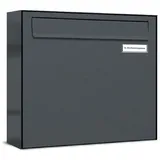 AL Briefkastensysteme 1er Briefkastenanlage Tür- Zaundurchwurf RAL 7016 Anthrazit